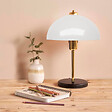 CONCEPT USINE - Lampe de table champignon blanc 38cm LISETTE - vignette