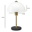 CONCEPT USINE - Lampe de table champignon blanc 38cm LISETTE - vignette