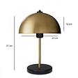 CONCEPT USINE - Lampe de table champignon doré 37cm PAULE - vignette