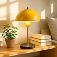 CONCEPT USINE - Lampe de table champignon jaune 38cm EDITH - vignette