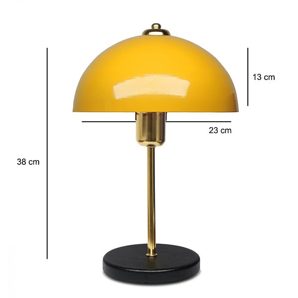 CONCEPT USINE - Lampe de table champignon jaune 38cm EDITH - large