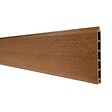 DECKLINEA - Kit Clôture Composite sur Muret CRUZ Teck 5,5x1,2m - Bois composite & Aluminium - Poteaux sur Platines Gris - Brise vue - vignette