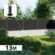 DECKLINEA - Kit Clôture Composite sur Muret RIO Anthracite 13x1,2m - Bois composite & Aluminium - Poteaux sur Platines Gris - Brise vue - vignette