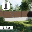 DECKLINEA - Kit Clôture Composite sur Muret RIO Bronze 7,5x1,2m - Bois composite & Aluminium - Poteaux sur Platines Gris - Brise vue - vignette