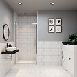 AICA SANITAIRE - Porte de douche battante 5mm verre anticalcaire 70x180cm installation en niche - vignette