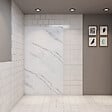 AICA SANITAIRE - La panneau murale de douche style marbré blanc 90x210cm - vignette