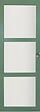 GD MENUISERIES - Porte Coulissante Vert Sauge RAL 6021 Vitrée H204 x L83 cm, Coquilles - vignette