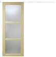 GD MENUISERIES - Porte Coulissante bois Ayous Vitrée H204 x L93 cm, Rail alu bandeau blanc - vignette