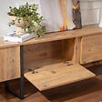 CONCEPT USINE - Meuble tv industriel avec placards bois et noir 180cm MOOV - vignette