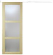 GD MENUISERIES - Porte Coulissante bois Ayous Vitrée H204 x L83 cm, Rail alu bandeau blanc - vignette