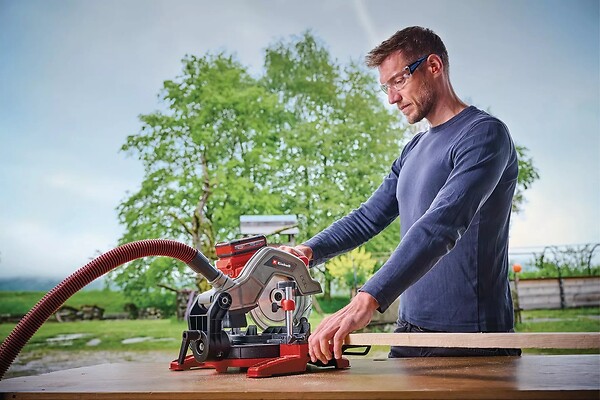 EINHELL - Scie à onglet sans fil TE-MS 18/8 Li-Solo - 18V - lame 216mm - coupe 120x60mm - table pivotante - sans batterie - large