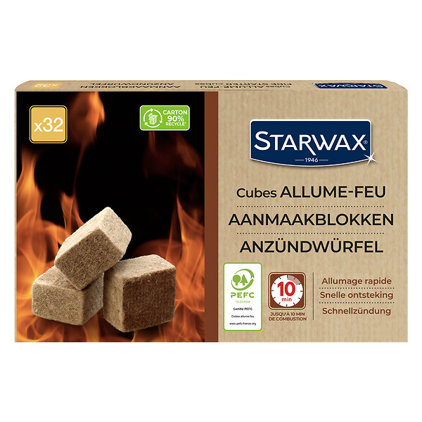 STARWAX - Cubes allume-feu PEFC - X32 - large