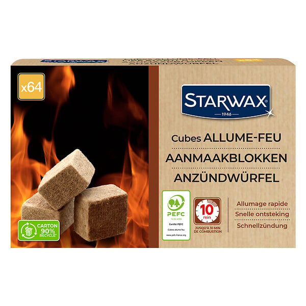STARWAX - Cubes allume feu PEFC X64 - large