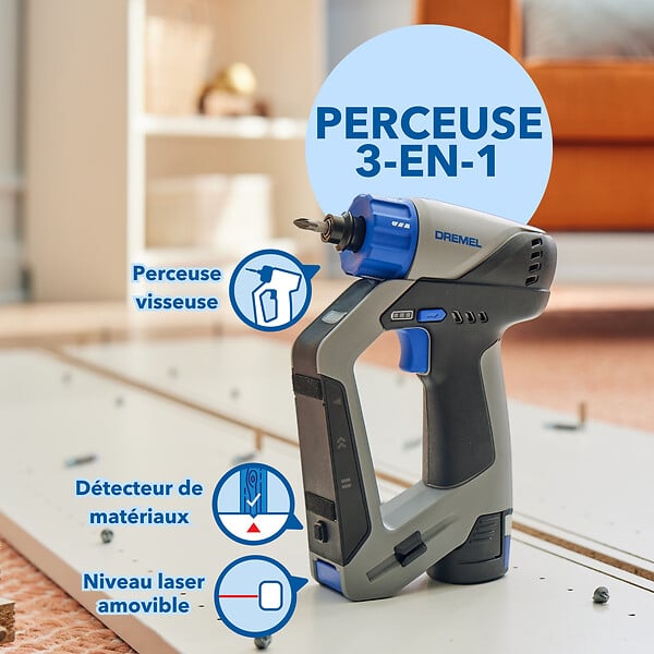 DREMEL - Perceuse-visseuse sans fil 3-en-1 Blueprint Multi-Drill 12V - large