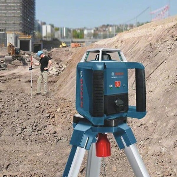 BOSCH - Laser rotatif BOSCH GRL 400 H + Cellule de réception LR 45 + Batteries NiMH en L-Boxx - large