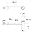 ONDYNA - Siphon de lavabo droit recoupable en ABS vidage - Chromé - vignette