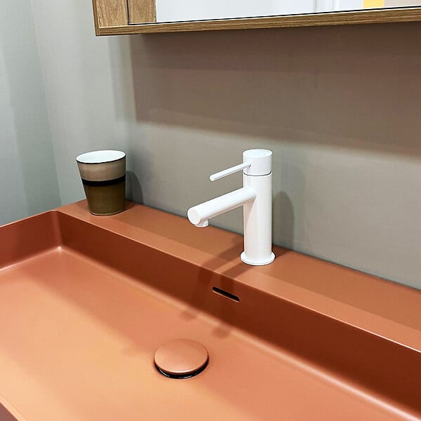 ESSEBAGNO - Luisa mitigeur lavabo bas blanc - large