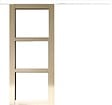 GD MENUISERIES - Porte Coulissante bois Ayous Vitrage transparent H204 x L73 cm, Rail alu bandeau blanc - vignette