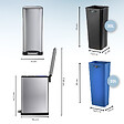 KITCHEN MOVE - Poubelle pédale tri sélectif EDGE 50L - vignette