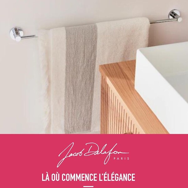 JACOB DELAFON - Barre porte-serviettes JACOB DELAFON - Eo Classique chrome - large