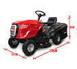 ELEM GARDEN TECHNIC - Tracteur tondeuse 546cc - largeur de coupe 107cm - 5 vitesses avant et 1 arrière - vignette