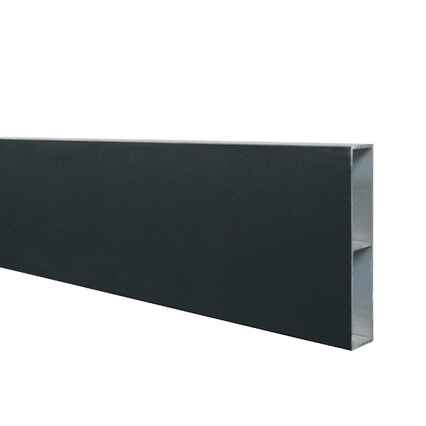DECKLINEA - Kit Clôture Aluminium Ajourée sur Muret OLINDA Anthracite 9,20x1,2m - Lames ajourées 21x45x1780 mm - Brise Vue - Palissade - large