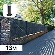 DECKLINEA - Kit Clôture Aluminium Ajourée sur Muret OLINDA Anthracite 12,85x1,2m - Lames ajourées 21x45x1780 mm - Brise Vue - Palissade - vignette