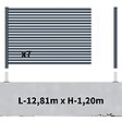 DECKLINEA - Kit Clôture Aluminium Ajourée sur Muret OLINDA Anthracite 12,85x1,2m - Lames ajourées 21x45x1780 mm - Brise Vue - Palissade - vignette