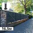 DECKLINEA - Kit Clôture Aluminium Ajourée sur Muret OLINDA Anthracite 16,5x1,2m - Lames ajourées 21x45x1780 mm - Brise Vue - Palissade - vignette