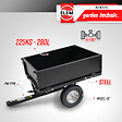 ELEM GARDEN TECHNIC - Remorque pour tracteur tondeuse avec benne basculante - charge max 225kg. - vignette
