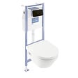 VILLEROY ET BOCH - Pack WC sans bride  Architectura avec abattant + bâti-support sol et mur Viconnect PRO + plaque noir - vignette