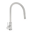 SWISS AQUA TECHNOLOGIES - Swiss Aqua Technologies Aurum mitigeur évier à levier sur pied 44 cm avec douchette extractible 2 jets, inox (SATBAUR286NRZ) - vignette