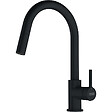 FRANKE - Franke Lina - Mitigeur de cuisine 215x360mm, Douchette extractible, Rotation du bec  150°,  Laiton, Noir mat - vignette