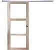 GD MENUISERIES - Porte Coulissante bois Frake Vitrage transparent H204 x L83 cm, rail alu, coquilles - vignette