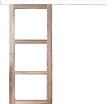 GD MENUISERIES - Porte Coulissante bois Frake Vitrage transparent H204 x L83 cm, rail bandeau blanc - vignette