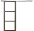 GD MENUISERIES - Porte Coulissante Gris Taupe RAL 7006 Vitrage transparent H204 x L83 cm, rail alu - vignette