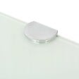 VIDAXL - vidaXL Étagère de coin avec supports chromés Douche chambre Verre Blanc 35x35 cm - vignette