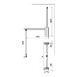 EMUCA - Penderie rabattable pour armoire Sway, 600 - 830mm,  Acier, Aluminium et Plastique, Peint en titane - vignette