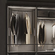 EMUCA - Penderie rabattable pour armoire Sway, 600 - 830mm,  Acier, Aluminium et Plastique, Peint en titane - vignette