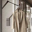 EMUCA - Penderie rabattable pour armoire Sway, 450 - 600mm,  Acier, Aluminium et Plastique, Peint en titane - vignette