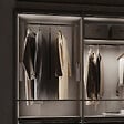 EMUCA - Penderie rabattable pour armoire Sway, 450 - 600mm,  Acier, Aluminium et Plastique, Peint en titane - vignette