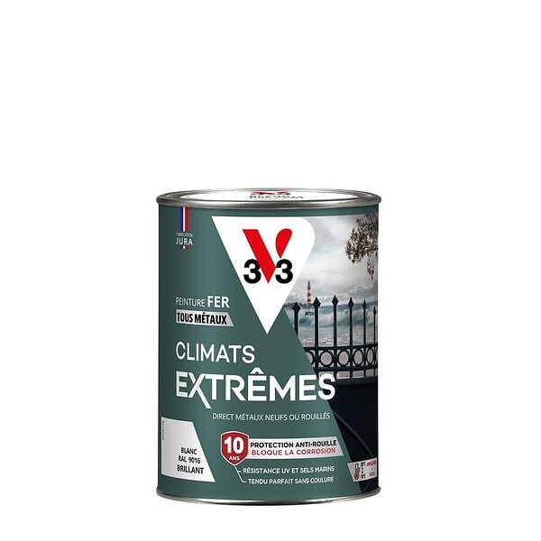 V33 PEINTURE - Peinture fer Climats Extrêmes Brillant Blanc 0.25L - large