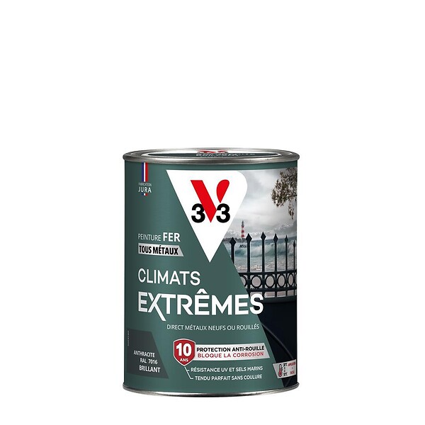 V33 PEINTURE - Peinture fer Climats Extrêmes Brillant Anthracite 0.25l - large