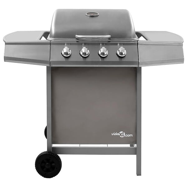 VIDAXL - vidaXL Barbecue gril à gaz avec 4 brûleurs argenté - large