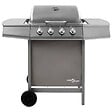 VIDAXL - vidaXL Barbecue gril à gaz avec 4 brûleurs argenté - vignette