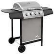 VIDAXL - vidaXL Barbecue gril à gaz avec 4 brûleurs Noir et argenté - vignette