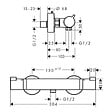 HANSGROHE - Comfort Mitigeur Thermostatique douche, Bronze brossé (13116140) - vignette