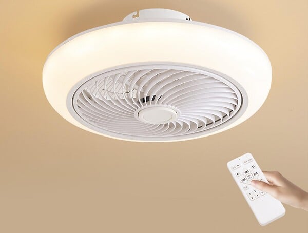 PURLINE - Ventilateur Lampe LED avec grille - large