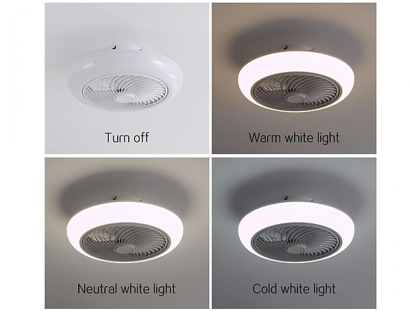 PURLINE - Ventilateur Lampe LED avec grille - large