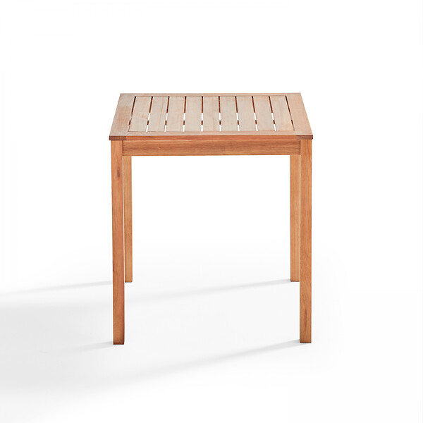 OVIALA - Table bistrot carrée en bois d'eucalyptus - Sete - large